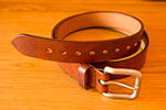 devon oak bark leather belt