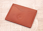 Leather minimalist card wallet