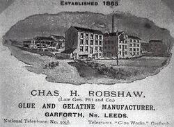 Garforth Charles Robshaw Glue Factory Advert