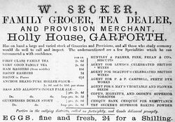 Garforth Secker Grocers Advert