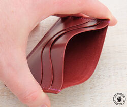 Leather minimalist card wallet