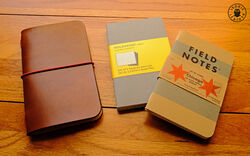 Leather Moleskine Small Cahier or Field Notes Cover