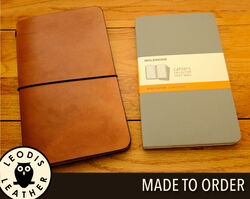 Leather Moleskine Large Cahier Cover