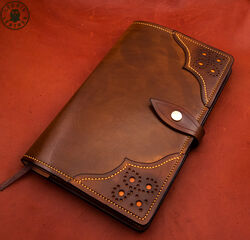 Leather Moleskine Brogue Large Classic Notebook Cover