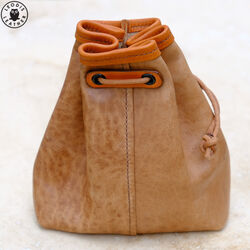 Leather Drawstring Pouch