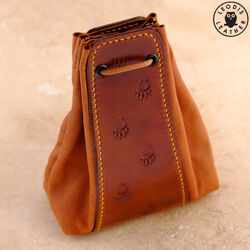 Leather Drawstring Medicine Pouch