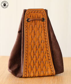 Leather Drawstring Medicine Pouch