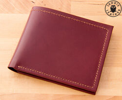 Leather buffalo calf wallet