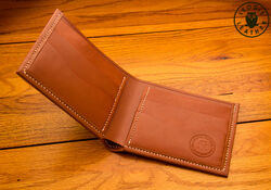 Leather buffalo calf wallet